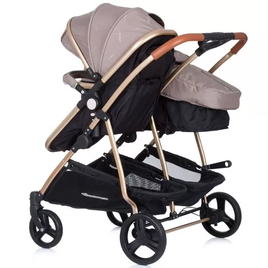 Carucior gemeni Chipolino Duo Smart 2 in 1 humus Carucior gemeni Chipolino Duo Smart 2 in 1 humus