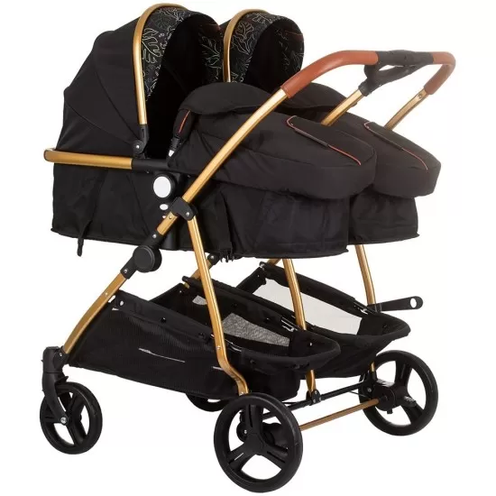 Carucior gemeni Chipolino Duo Smart 2 in 1 Obsidian Leaves Carucior gemeni Chipolino Duo Smart 2 in 1 Obsidian Leaves