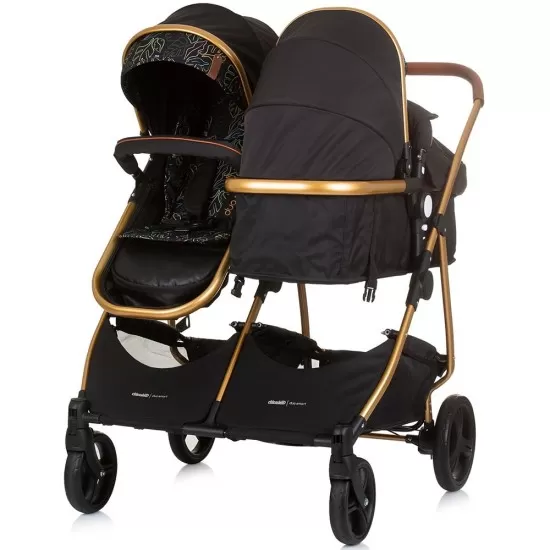 Carucior gemeni Chipolino Duo Smart 2 in 1 Obsidian Leaves Carucior gemeni Chipolino Duo Smart 2 in 1 Obsidian Leaves