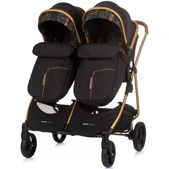Carucior gemeni Chipolino Duo Smart 2 in 1 Obsidian Leaves Carucior gemeni Chipolino Duo Smart 2 in 1 Obsidian Leaves