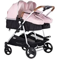 Carucior gemeni Chipolino Duo Smart 2 in 1 Pink Marshmallow