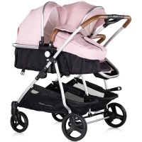 Carucior gemeni Chipolino Duo Smart 2 in 1 Pink Marshmallow