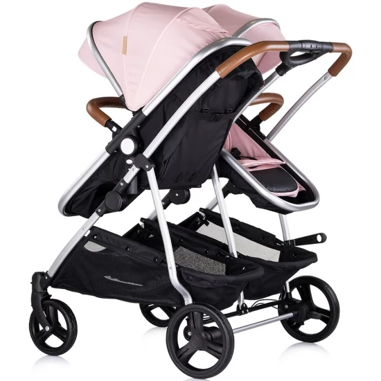 Carucior gemeni Chipolino Duo Smart 2 in 1 Pink Marshmallow Carucior gemeni Chipolino Duo Smart 2 in 1 Pink Marshmallow