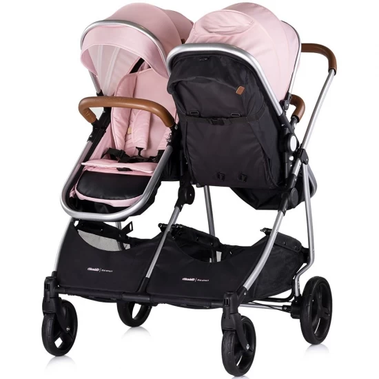Carucior gemeni Chipolino Duo Smart 2 in 1 Pink Marshmallow Carucior gemeni Chipolino Duo Smart 2 in 1 Pink Marshmallow