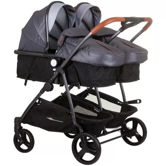 Carucior gemeni Chipolino Duo Smart 2 in 1 Silver Grey Carucior gemeni Chipolino Duo Smart 2 in 1 Silver Grey