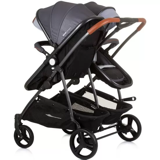 Carucior gemeni Chipolino Duo Smart 2 in 1 Silver Grey Carucior gemeni Chipolino Duo Smart 2 in 1 Silver Grey