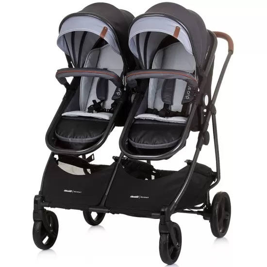Carucior gemeni Chipolino Duo Smart 2 in 1 Silver Grey Carucior gemeni Chipolino Duo Smart 2 in 1 Silver Grey