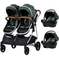 Carucior gemeni Chipolino Duo Smart 3 in 1 Basil