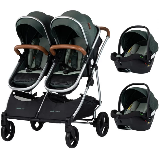 Carucior gemeni Chipolino Duo Smart 3 in 1 Basil Carucior gemeni Chipolino Duo Smart 3 in 1 Basil