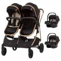 Carucior gemeni Chipolino Duo Smart 3 in 1 Ebony
