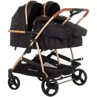 Carucior gemeni Chipolino Duo Smart 3 in 1 Ebony