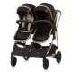 Carucior gemeni Chipolino Duo Smart 3 in 1 Ebony