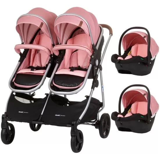 Carucior gemeni 3 in 1 Chipolino Duo Smart Flamingo Carucior gemeni 3 in 1 Chipolino Duo Smart Flamingo