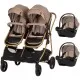 Carucior gemeni 3 in 1 Chipolino Duo Smart Golden Beige Carucior gemeni 3 in 1 Chipolino Duo Smart Golden Beige