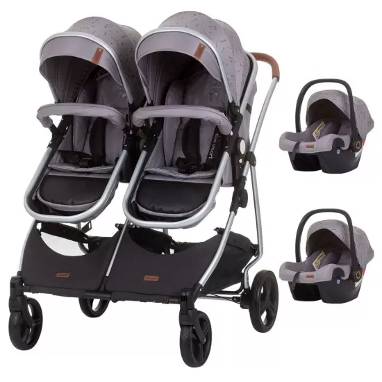 Carucior gemeni Chipolino Duo Smart 3 in 1 Graphite Carucior gemeni Chipolino Duo Smart 3 in 1 Graphite