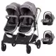 Carucior gemeni Chipolino Duo Smart 3 in 1 Graphite Carucior gemeni Chipolino Duo Smart 3 in 1 Graphite