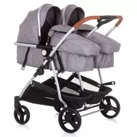 Carucior gemeni Chipolino Duo Smart 3 in 1 Graphite