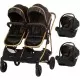 Carucior gemeni 3 in 1 Chipolino Duo Smart Obsidian Leaves Carucior gemeni 3 in 1 Chipolino Duo Smart Obsidian Leaves