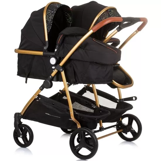 Carucior gemeni 3 in 1 Chipolino Duo Smart Obsidian Leaves Carucior gemeni 3 in 1 Chipolino Duo Smart Obsidian Leaves