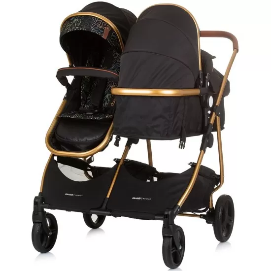 Carucior gemeni 3 in 1 Chipolino Duo Smart Obsidian Leaves Carucior gemeni 3 in 1 Chipolino Duo Smart Obsidian Leaves