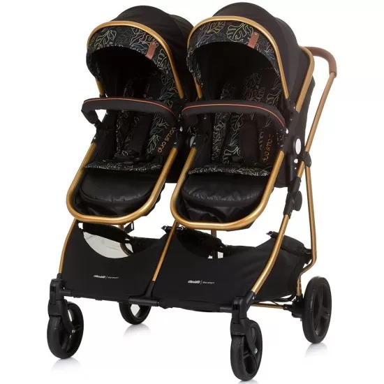 Carucior gemeni 3 in 1 Chipolino Duo Smart Obsidian Leaves Carucior gemeni 3 in 1 Chipolino Duo Smart Obsidian Leaves
