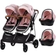 Carucior gemeni Chipolino Duo Smart 3 in 1 Pink Marshmallow Carucior gemeni Chipolino Duo Smart 3 in 1 Pink Marshmallow