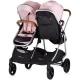 Carucior gemeni Chipolino Duo Smart 3 in 1 Pink Marshmallow Carucior gemeni Chipolino Duo Smart 3 in 1 Pink Marshmallow