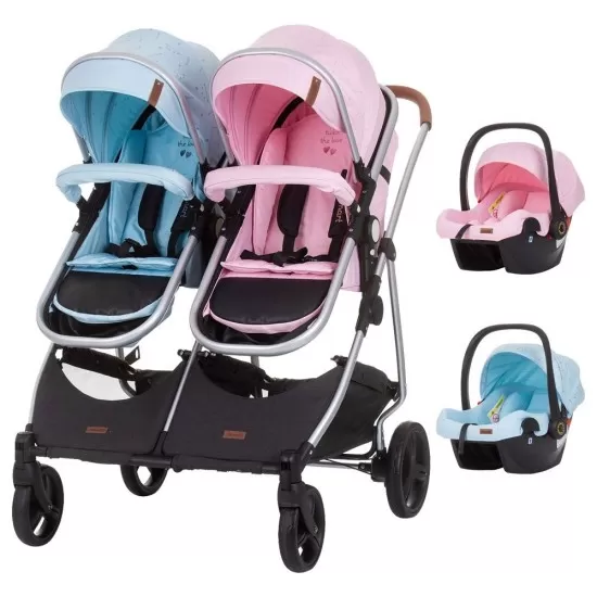 Carucior gemeni 3 in 1 Chipolino Duo Smart Rose Water Sky Carucior gemeni 3 in 1 Chipolino Duo Smart Rose Water Sky
