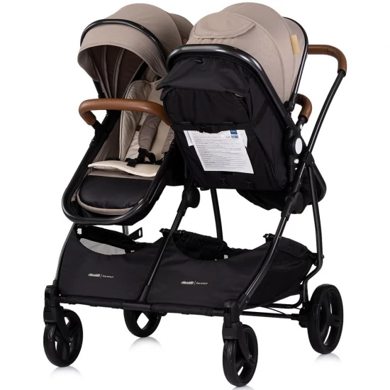 Carucior gemeni Chipolino Duo Smart 3 in 1 Tiramisu Carucior gemeni Chipolino Duo Smart 3 in 1 Tiramisu