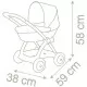 Carucior nou nascut pentru papusi Smoby Baby Nurse Landau Crem