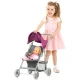 Carucior pentru papusi Chipolino Alice grey pink linen Carucior pentru papusi Chipolino Alice grey pink linen