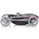 Carucior pentru papusi Chipolino Daisy grey pink linen Carucior pentru papusi Chipolino Daisy grey pink linen