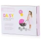 Carucior pentru papusi Chipolino Daisy grey pink linen Carucior pentru papusi Chipolino Daisy grey pink linen