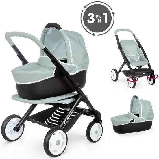 Carucior pentru papusi Smoby Maxi Cosi 3 in 1 Albastru