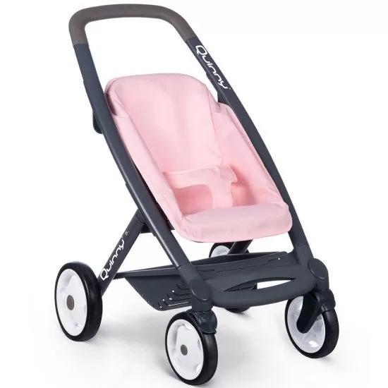 Carucior pentru papusi Smoby Quinny Combi 3 in 1 pink Carucior pentru papusi Smoby Quinny Combi 3 in 1 pink