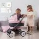 Carucior pentru papusi Smoby Quinny Combi 3 in 1 pink Carucior pentru papusi Smoby Quinny Combi 3 in 1 pink