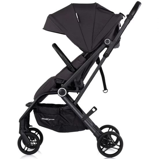 Carucior sport cu sezut rotativ si suport pentru picioare reglabil Chipolino Go Twist Charcoal