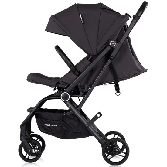 Carucior sport cu sezut rotativ si suport pentru picioare reglabil Chipolino Go Twist Charcoal