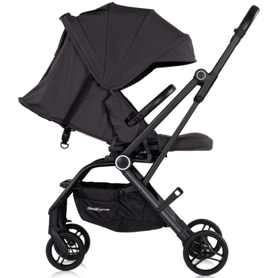 Carucior sport cu sezut rotativ si suport pentru picioare reglabil Chipolino Go Twist Charcoal