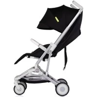 Carucior sport Chipolino Pocket Noir, cadru usor, spatar reglabil, 0-4 ani