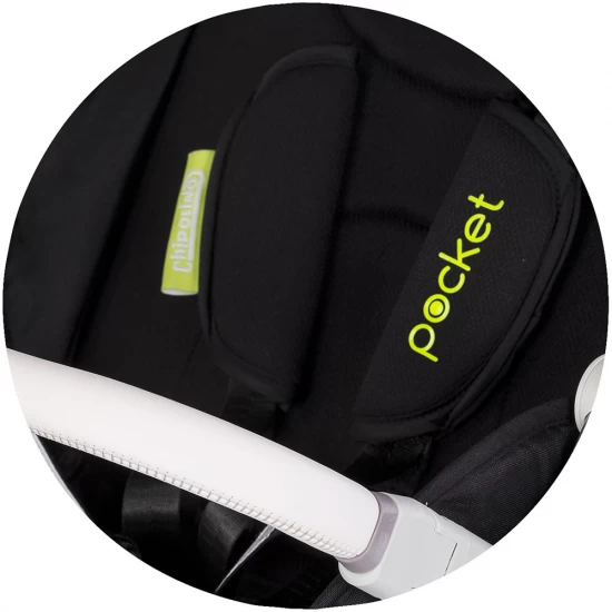 Carucior sport Chipolino Pocket Noir, cadru usor, spatar reglabil, 0-4 ani