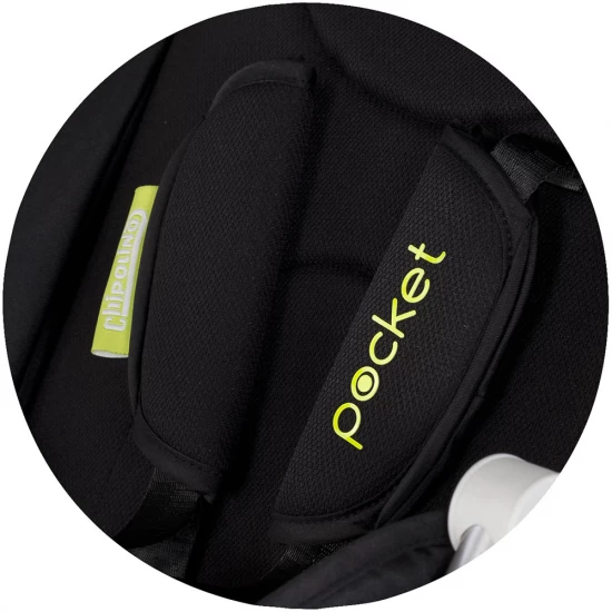 Carucior sport Chipolino Pocket Noir, cadru usor, spatar reglabil, 0-4 ani