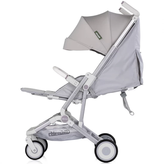 Carucior sport Chipolino Pocket Platinum pliabil cu spatar reglabil si cos de cumparaturi