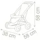 Carucior sport pentru papusi Smoby Baby Nurse Poussette Crem