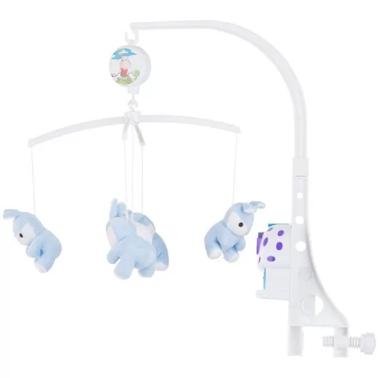 Carusel muzical pentru patut Chipolino Blue Rabbits Carusel muzical pentru patut Chipolino Blue Rabbits