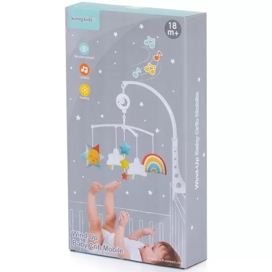 Carusel muzical pentru patut Chipolino Pink Elephant Carusel muzical pentru patut Chipolino Pink Elephant