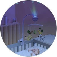 Carusel muzical pentru patut cu proiector Chipolino Jungle