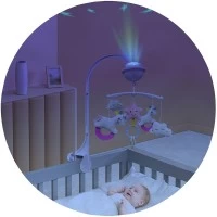 Carusel muzical pentru patut cu proiector Chipolino Unicorn