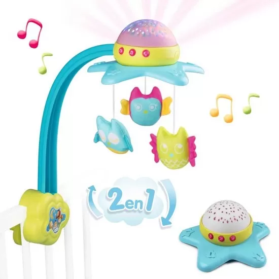 Carusel muzical Smoby Cotoons Star 2 in 1 Carusel muzical Smoby Cotoons Star 2 in 1