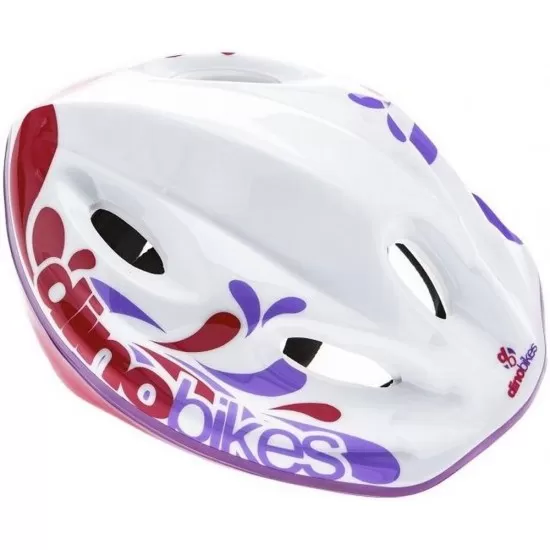 Casca de protectie Dino Bikes alb si roz Casca de protectie Dino Bikes alb si roz